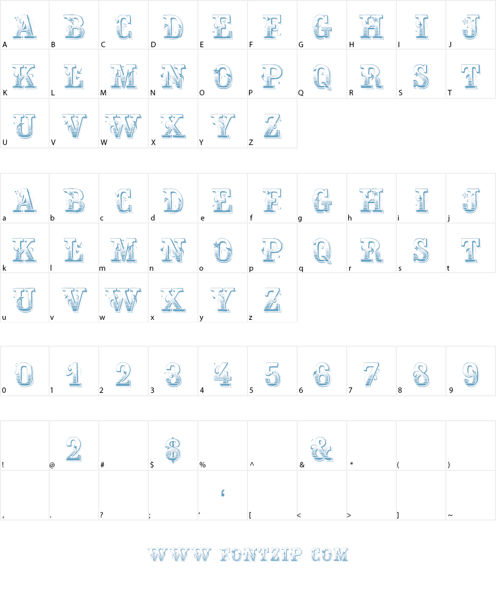 Holtzschue Font Character